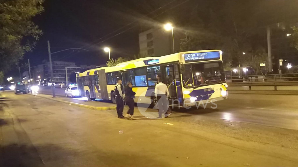Επίθεση σε λεωφορείο του ΟΑΣΑ στη Συγγρού – Φωτογραφίες & μαρτυρίες