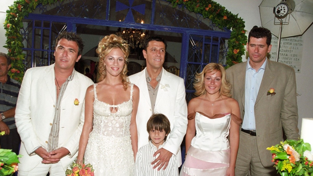 Ο γάμος του Κώστα Πηλαδάκη και της Ντορέττας Παπαδημητρίου το 2004