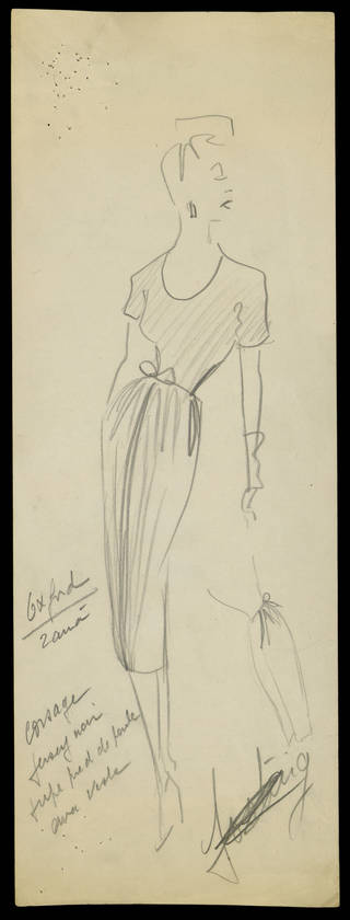 Χειρόγραφο του Christian Dior από το 1947