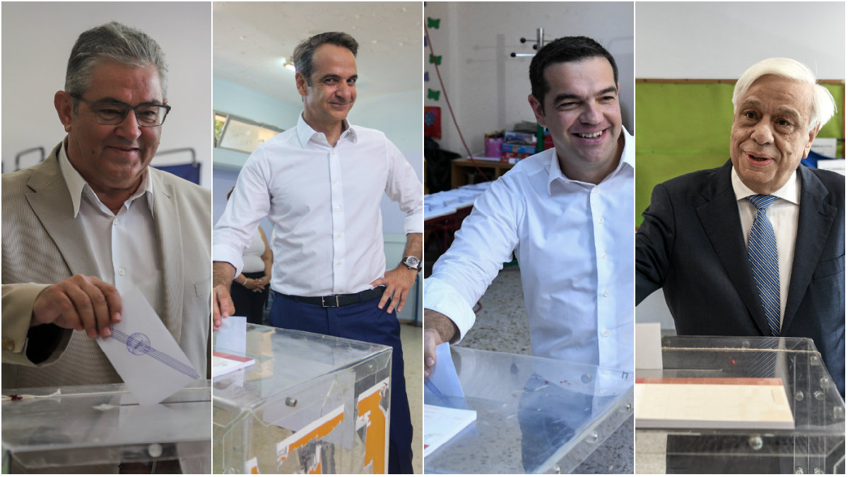Εκλογές 2019: Ψήφισαν Αλέξης Τσίπρας και Κυριάκος Μητσοτάκης