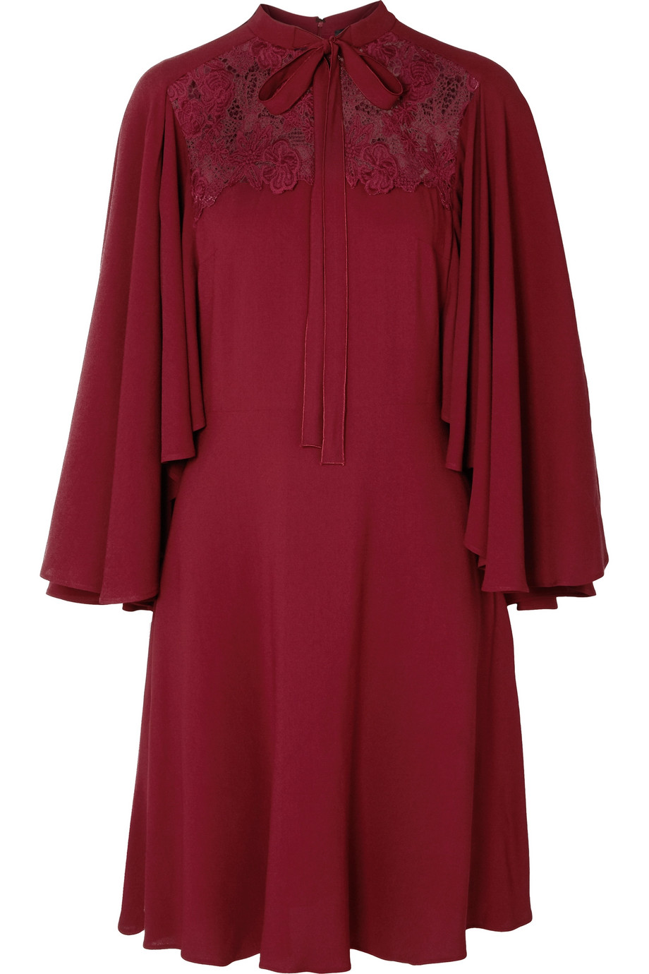 Φόρεμα με ενσωματωμένη κάπα και δαντέλα-Giambattista Valli