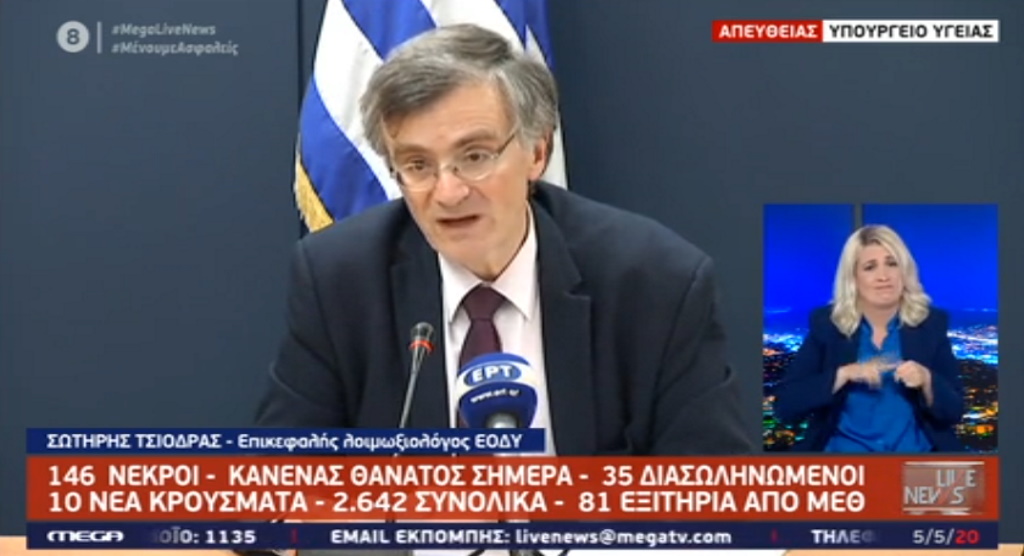 Σωτήρης Τσιόδρας: “Πρέπει να είμαστε με επαγρύπνηση στην αλήθεια που αφορά τον ιό και όχι σε ψέματα και fake news”