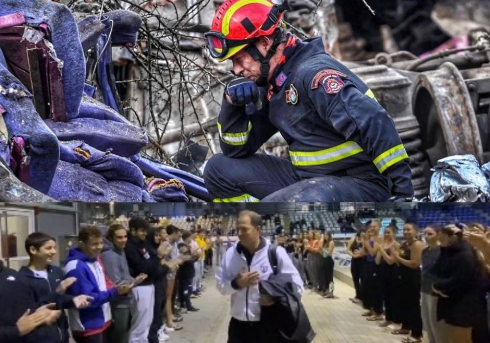 Τέμπη: Υπόκλιση στον έναν από τους ηρωικούς διασώστες της ΕΜΑΚ και προπονητή του ΠΑΟΚ – Το συγκινητικό χειροκρότημα και η viral φωτογραφία