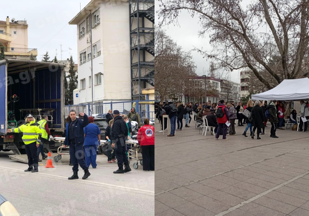 Τέμπη: Φορτηγά ξεφόρτωναν κρεβάτια νεκροψίας στη Λάρισα – Κοσμοσυρροή στην κεντρική πλατεία για αιμοδοσία