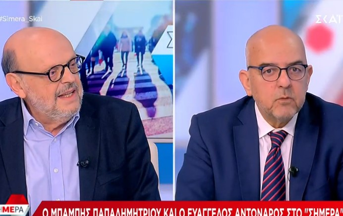 «Ομορφιές» στον «αέρα» του ΣΚΑΪ: Αψιμαχίες ανάμεσα σε Μπάμπη Παπαδημητρίου και Ευάγγελο Αντώναρο με βαριές κουβέντες