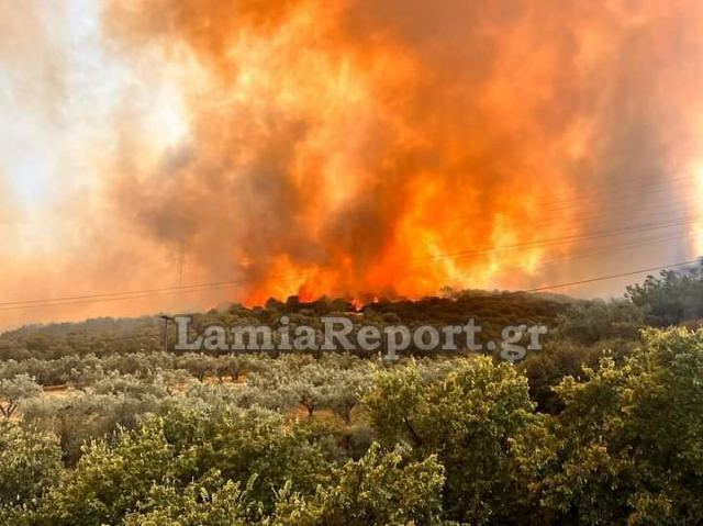 Φωτιά: Εκκενώνεται το βόρειο τμήμα της Λαμίας – 4 τραυματίες