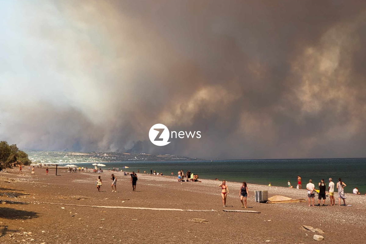 Πύρινη κόλαση στη Ρόδο: Αποκλειστικές φωτογραφίες και βίντεο στο Znews