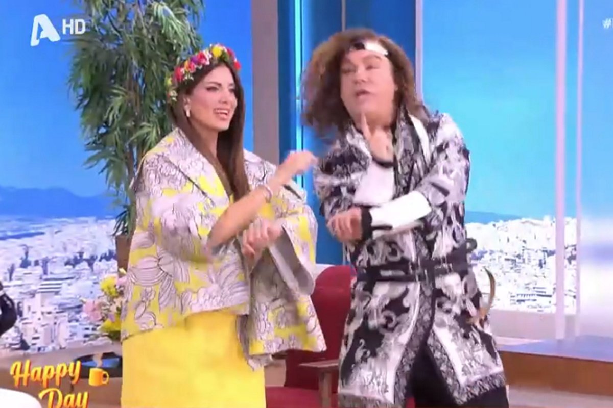 Επική στιγμή στο Happy Day: Ο Τρύφωνας Σαμαράς παρασύρει τη Σταματίνα Τσιμτσιλή στο Gangnam Style!
