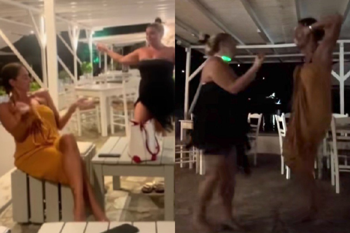 Δανάη Μπάρκα – Νόνη Δούνια: Ξεφάντωσαν σε ταβέρνα στη Σύρο