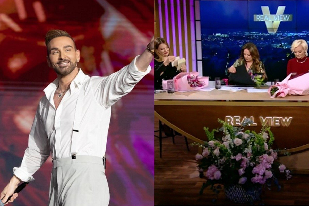 Real View: Γέμισε το στούντιο λουλούδια! Οι ανθοδέσμες και οι ευχές του Νίκου Κοκλώνη