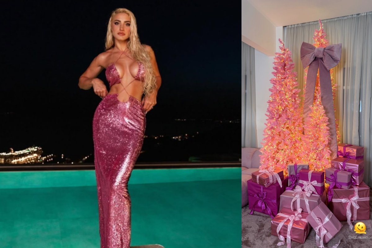 Ιωάννα Τούνη: Στόλισε τρία ροζ χριστουγεννιάτικα δέντρα στο σαλόνι της – Οι εικόνες από το festive makeover