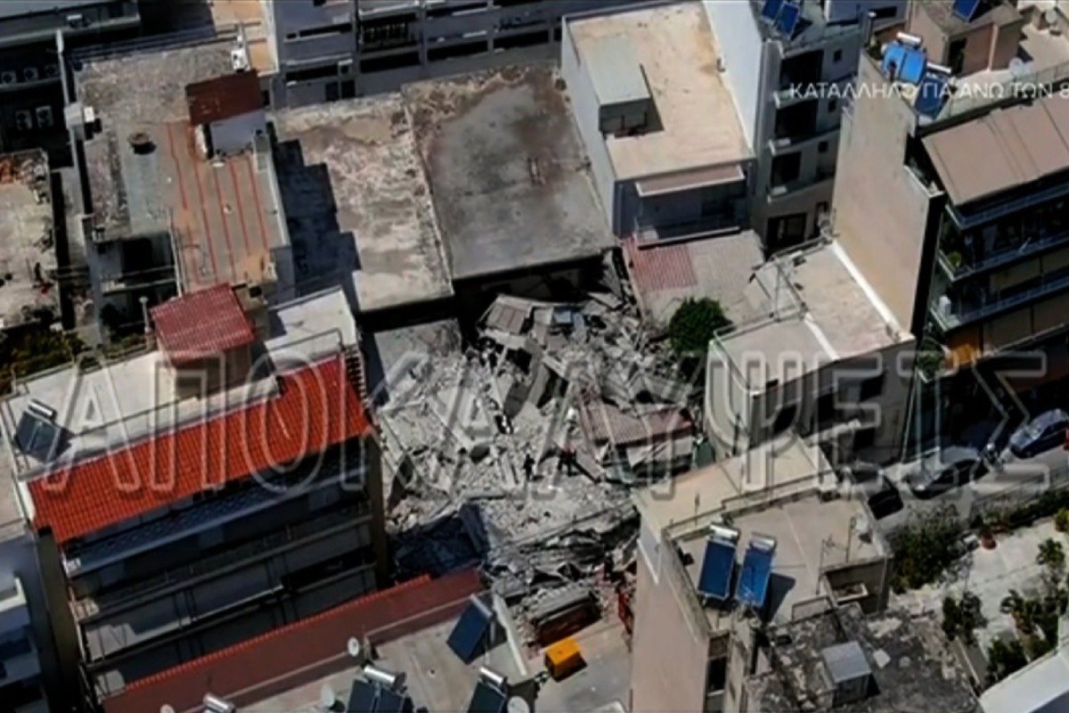 Πετράλωνα: Drone κατέγραψε από ψηλά το σημείο της κατάρρευσης της πολυκατοικίας – Συγκλονιστικές εικόνες!
