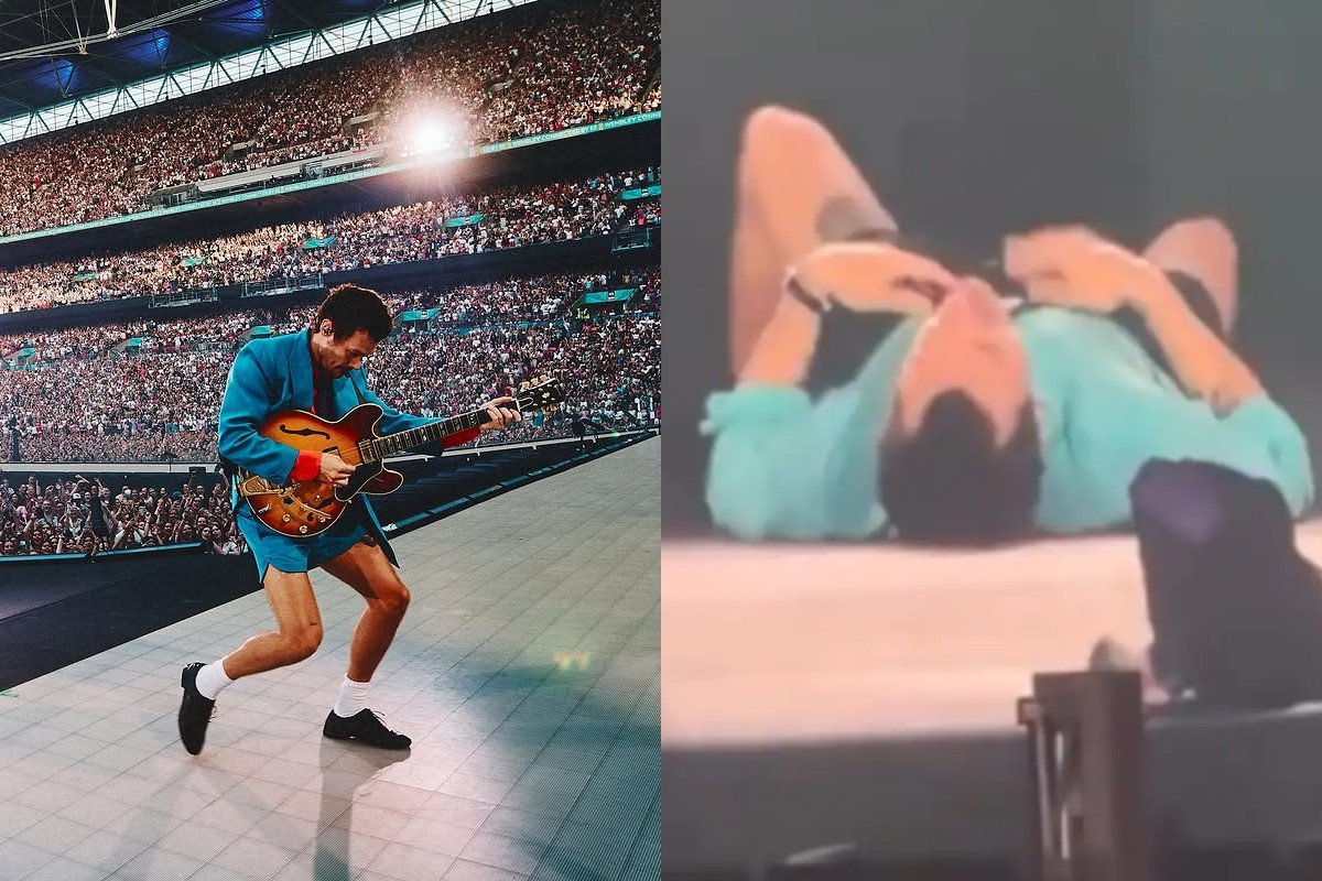 Harry Styles: Λαχτάρησαν οι θαυμαστές του σε συναυλία στο Λονδίνο – Πνίγηκε με νερό επί σκηνής
