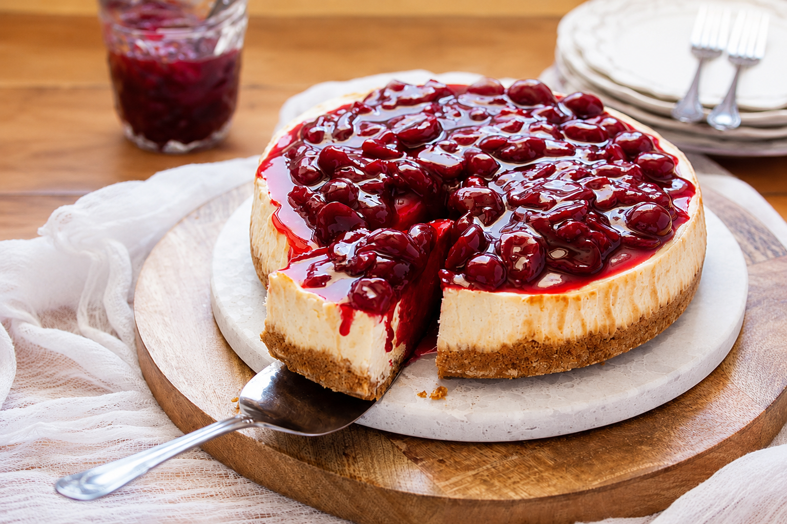 Συνταγή: Δροσερό cheesecake με κεράσια – Το καλοκαιρινό γλυκό που θα λατρέψουν όλοι