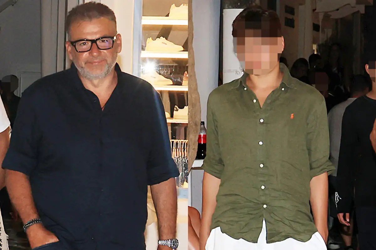 Γιώργος Λιάγκας: Χαλαρές στιγμές στη Μύκονο με τον γιο του Γιάννη μετά την ανανέωση με τον ΑΝΤ1
