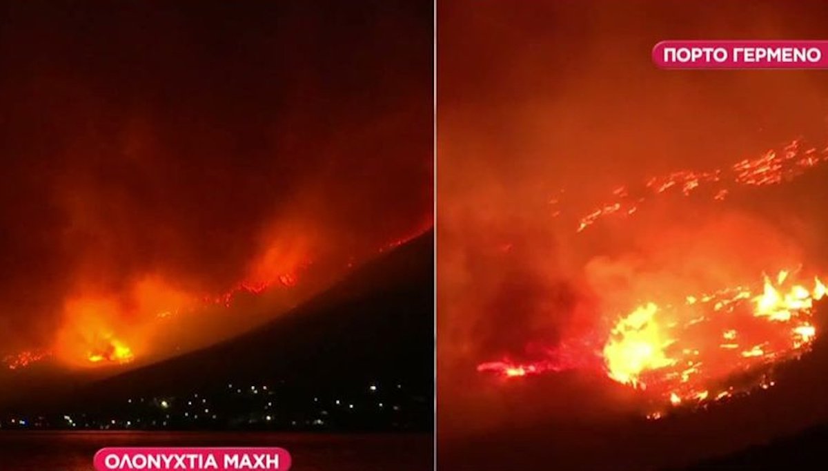 Δραματικές ώρες στο Πόρτο Γερμενό – Ολονύχτια μάχη με τις φλόγες
