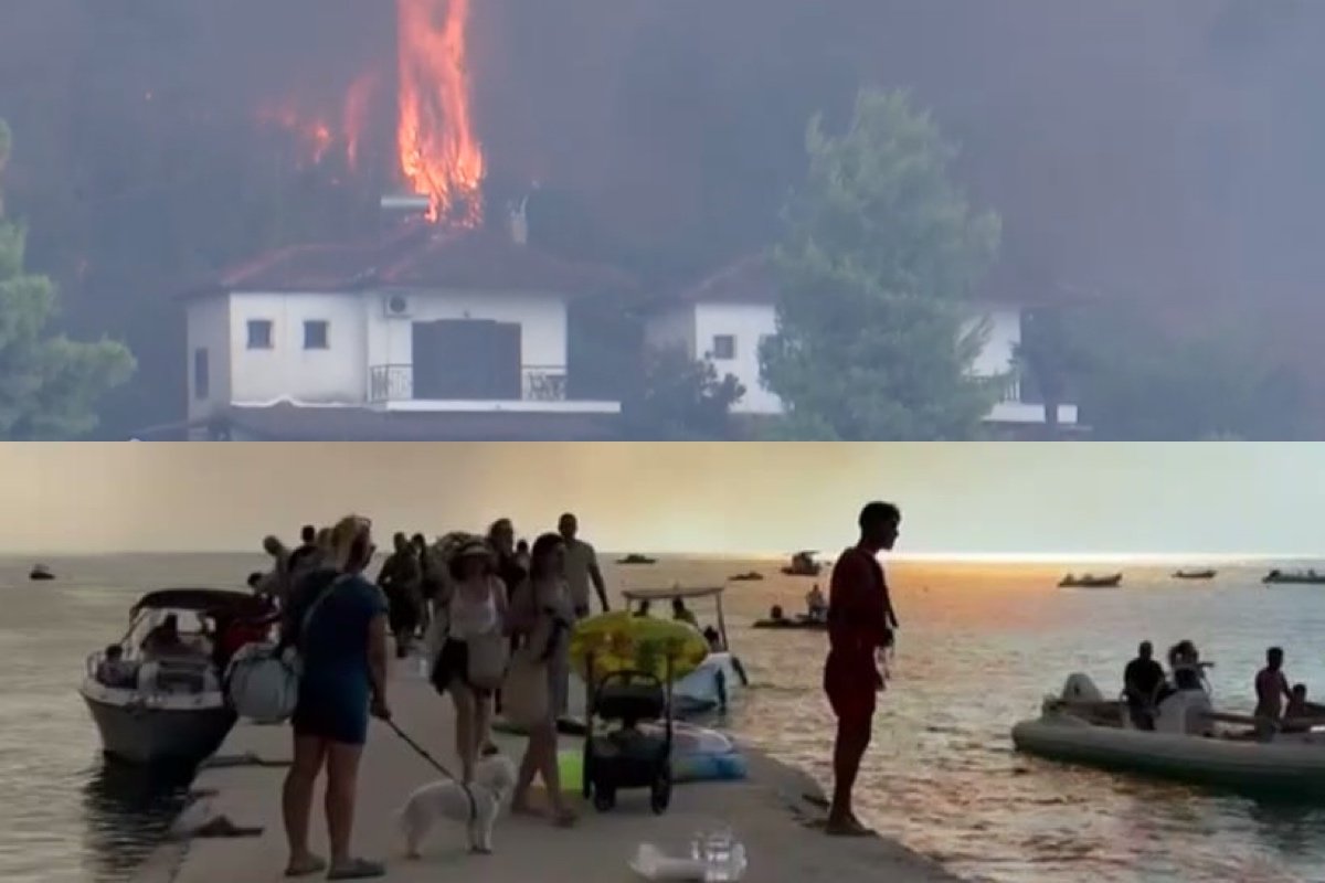 Χαλκιδική: Μαίνεται η μεγάλη φωτιά – Απεγκλωβισμοί διά θαλάσσης στη Σίβηρη, στις φλόγες κοντά σε σπίτια, εκκενώνεται η Φούρκα