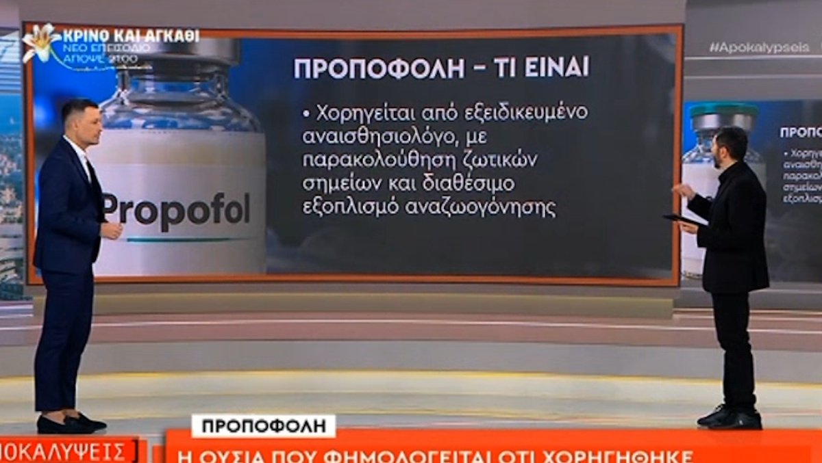 Γιώργος Μαζωνάκης: Τι είναι η προποφόλη που φέρεται να του χορηγήθηκε, οι αυστηρές προϋποθέσεις – Από που την προμηθεύτηκαν