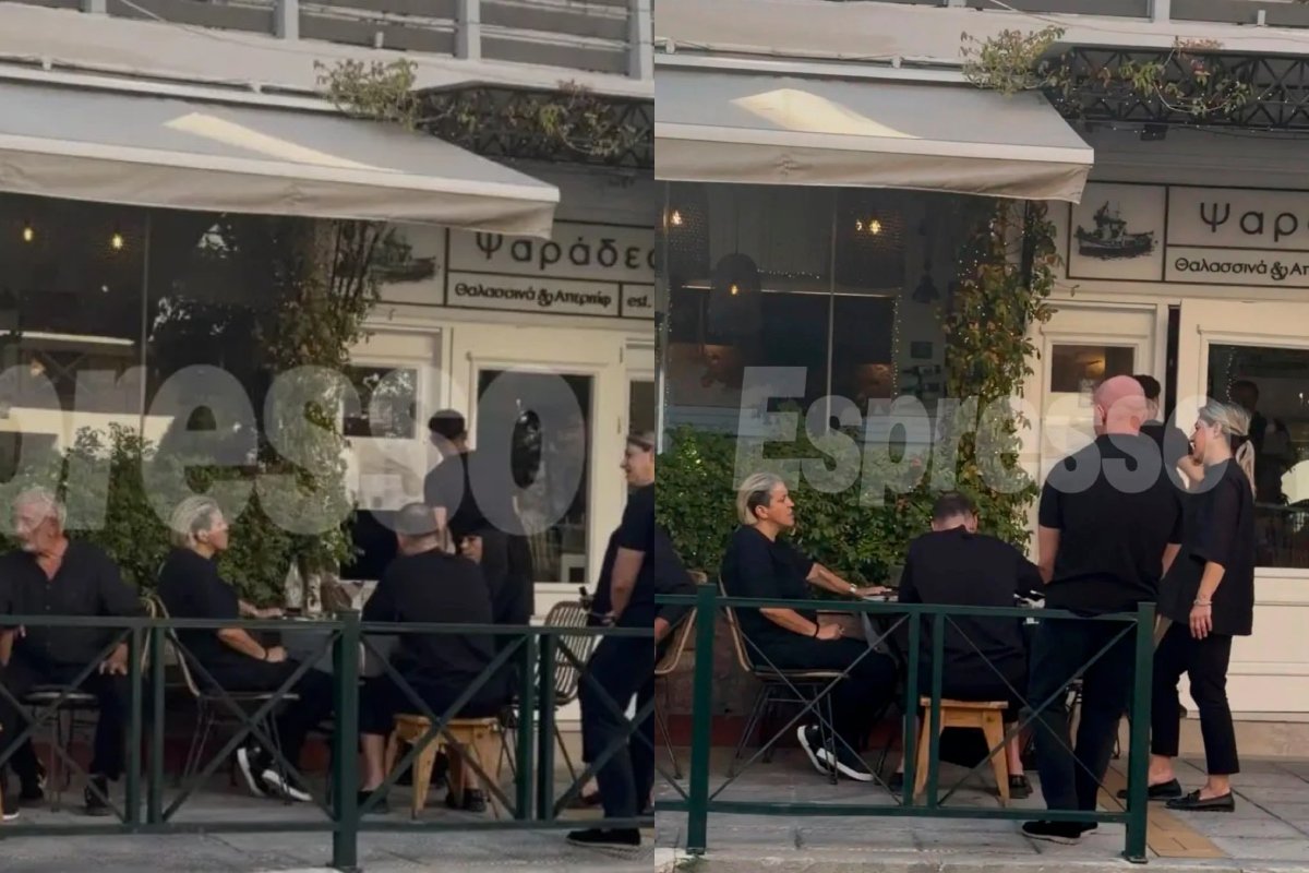 Γιώργος Μαζωνάκης: Σε ταβένα η οικογένειά του μετά την κηδεία – Δείτε φωτογραφίες