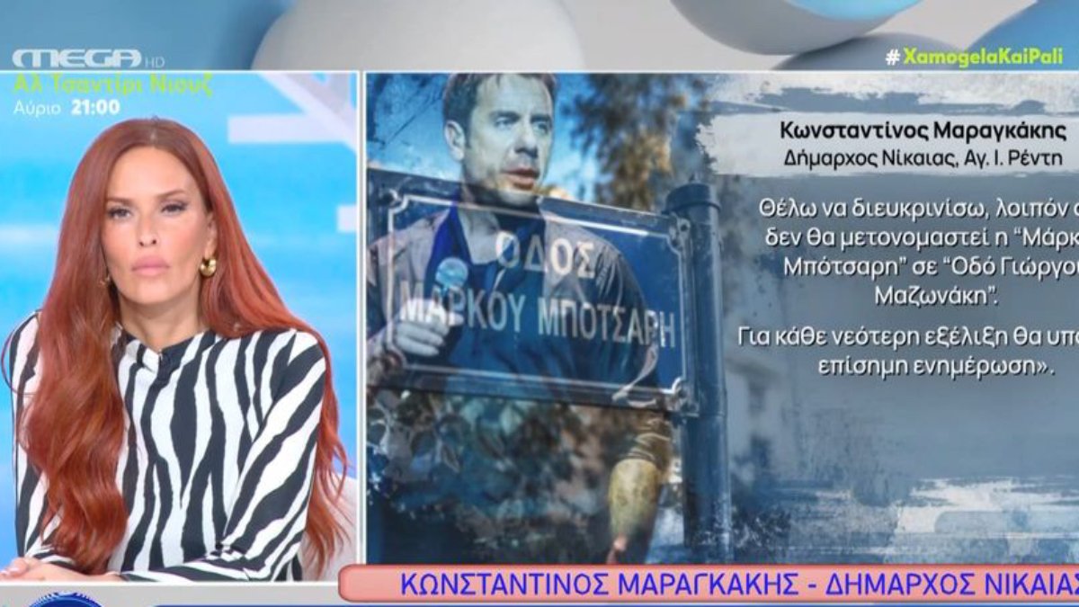 Γιώργος Μαζωνάκης: Τέλος στα σενάρια μετονομασίας της οδού Μάρκου Μπότσαρη στη Νίκαια – Η απόφαση του δημάρχου